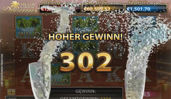 Hoher Gewinn bei Mega Fortune Dreams von NetEnt