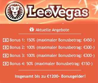 Bonus Übersicht von LeoVegas